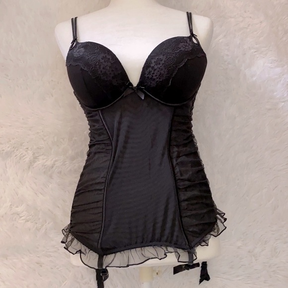 Victoria’s Secret sexy little thing black lace & mesh c - Picture 1 of 9